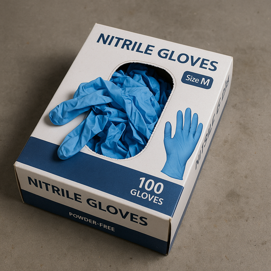 Half-Used Box of Nitrile Gloves